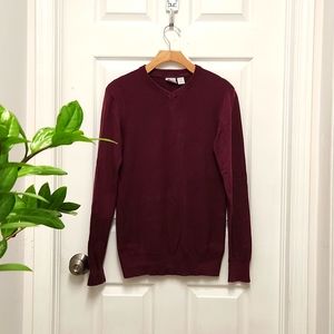 7|$30 TAG sweater burgundy size small